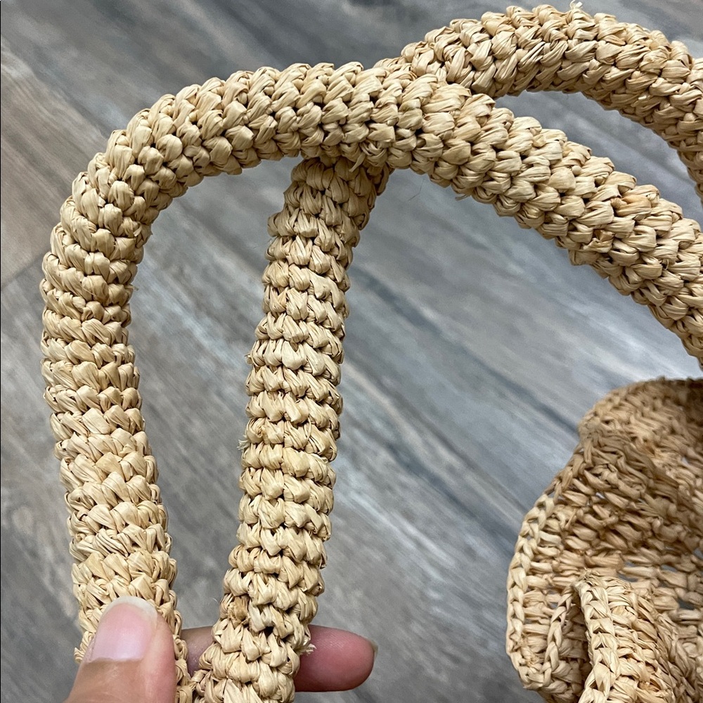 Loeffler Randall Cyrus Natural Ruffled Woven Tote - Picture 4 of 7